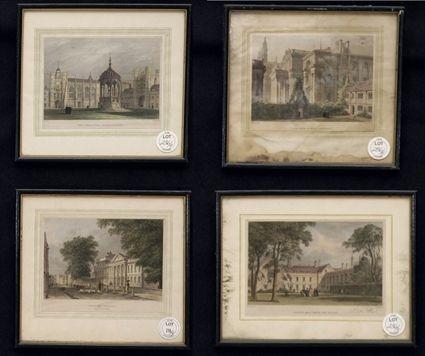 Appraisal: Group of Four English Prints of Cityscapes Provenance from the