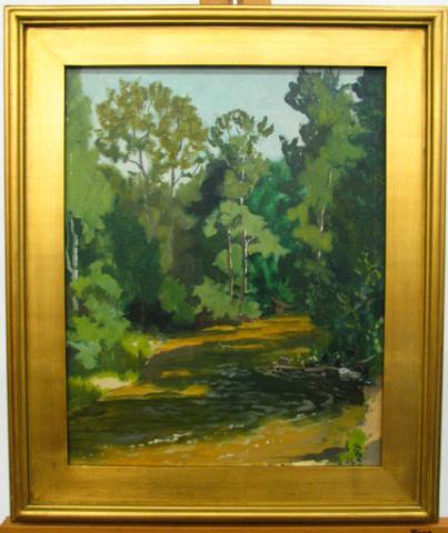 Appraisal: Ruthven Byrum IN - x oil on artist's board signed