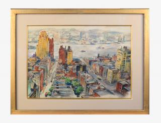 Appraisal: Michael Zelenko American Oil pastel on artist's boardHudson River from