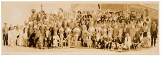 Appraisal: Buck Taylor's Circus and Rodeo Cast Photograph Central Studios Sepia-toned