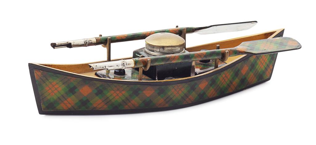 Appraisal: NOVELTY TARTAN WARE INKSTAND EARLY TH CENTURY in the form