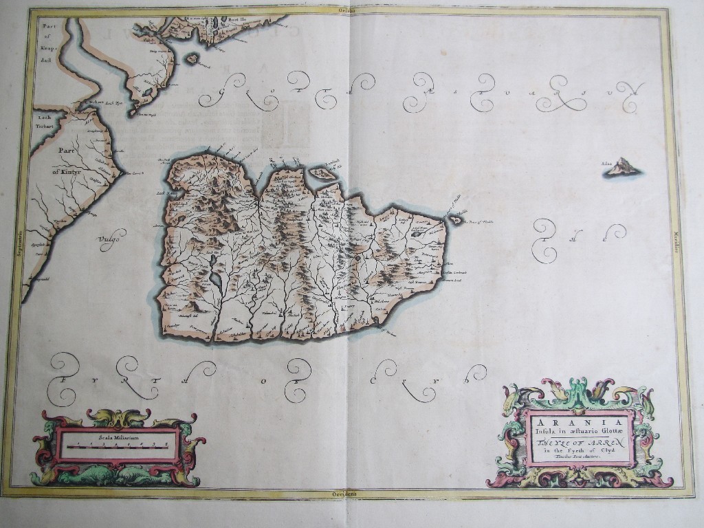 Appraisal: WITHDRAWN Timothy Pont Arran hand coloured map x cm