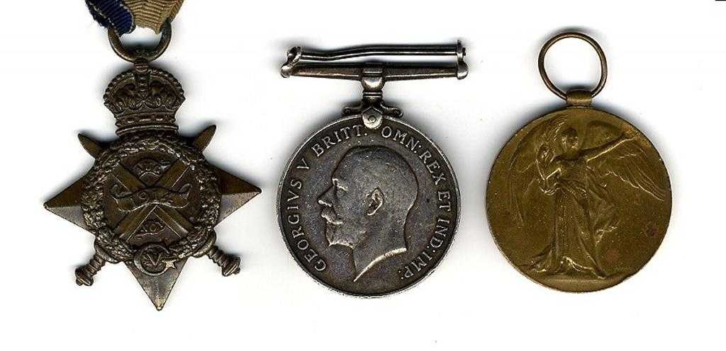 Appraisal: WORLD WAR ONE GROUP OF THREE Star British War Medal