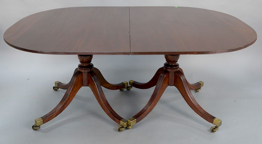 Appraisal: George IV mahogany two part dining table with two inch