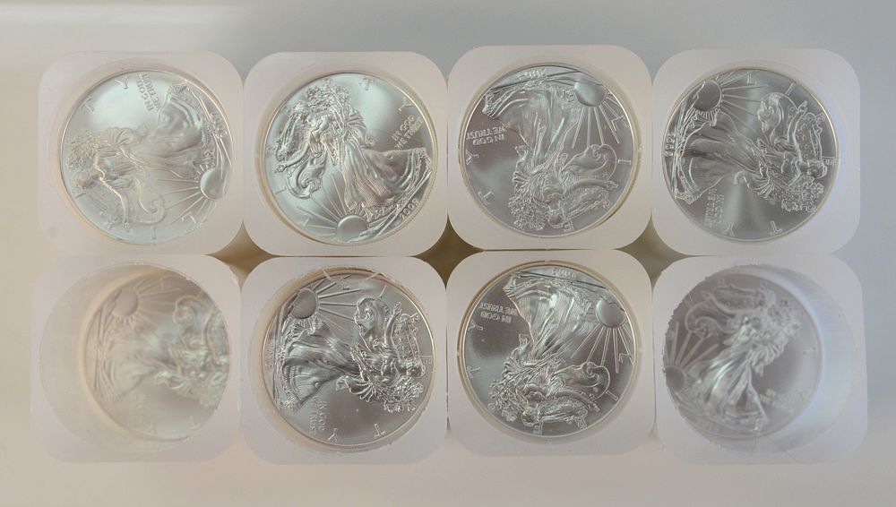 Appraisal: Eight Rolls of Silver to include rolls of silver Eagles