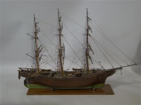 Appraisal: CARVED AND PAINTED WOOD MODEL OF THE SOUTH BEND On