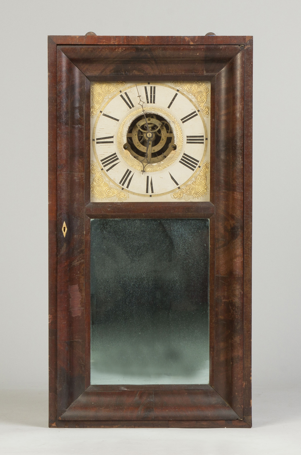 Appraisal: Eli Terry Jr Ogee Shelf Clock Mahogany case old finish