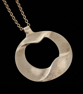 Appraisal: A silver pendant and chain by Georg Jensen The sterling