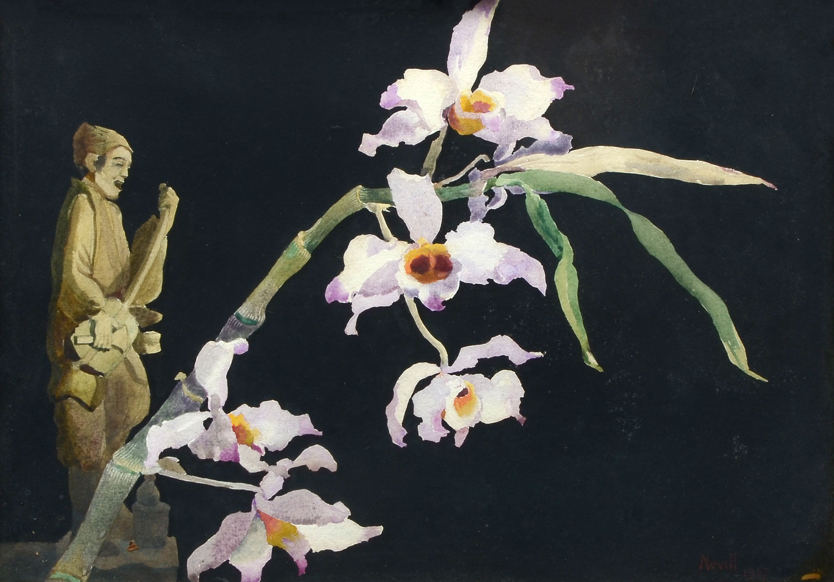 Appraisal: ISOBEL NEVILL PAINTING ''THE ORCHID'' Watercolor sight size '' x