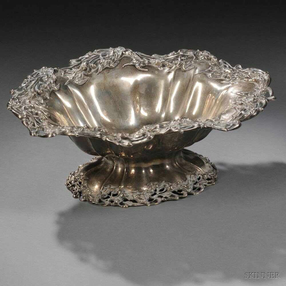 Appraisal: Mauser Art Nouveau Sterling Silver Center Bowl New York c