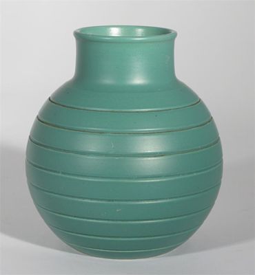 Appraisal: A Wedgwood earthenware Matt Green vase designed by Keith Murray