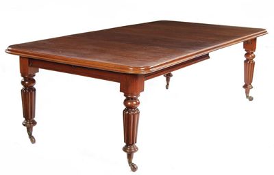 Appraisal: A Victorian mahogany extending dining table with a moulded edge