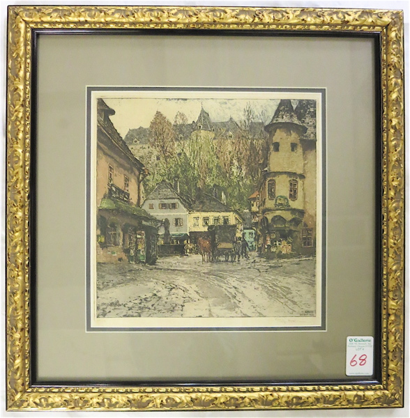 Appraisal: LUIGI KASIMIR ETCHING AND AQUATINT Austria - Grein Austria Image