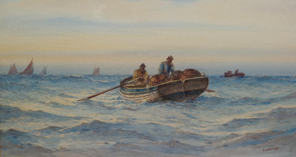 Appraisal: FREDERICK JAMES ALDRIDGE - CRABBERS AT WORK EARLY MORNING signed