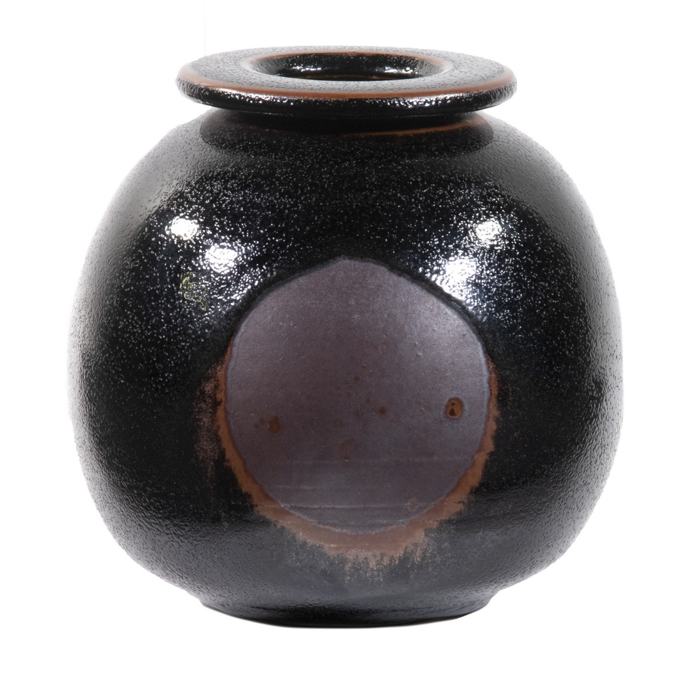 Appraisal: BROTHER THOMAS BEZANSON CANADA VT - Globular Glazed Porcelain Vase