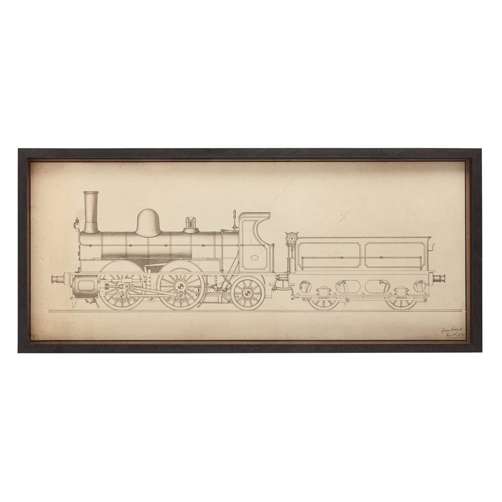 Appraisal: GEORGE HARLOCK STEAM ENGINE TECHNICAL DRAWINGS DATED one signed lower