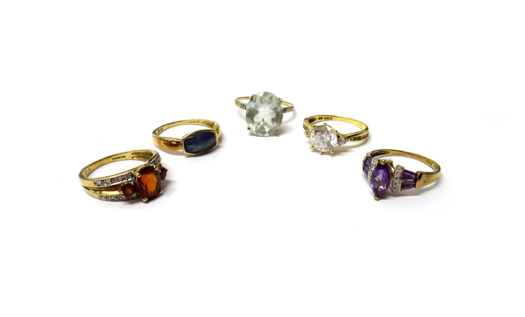 Appraisal: An ct gold and colourless gem set ring a ct