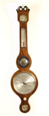 Appraisal: An early th century mahogany wheel barometer inlaid with boxwood