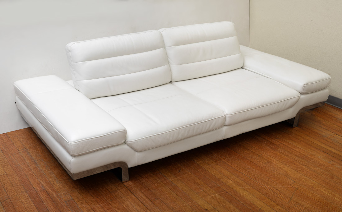 Appraisal: SCAN DESIGN PANAMA MODERN LEATHER SOFA The Panama Sofa by