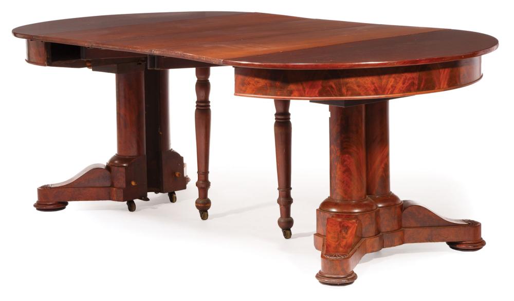 Appraisal: American Late Classical Mahogany Extension Dining Table labeled Briggs Extension