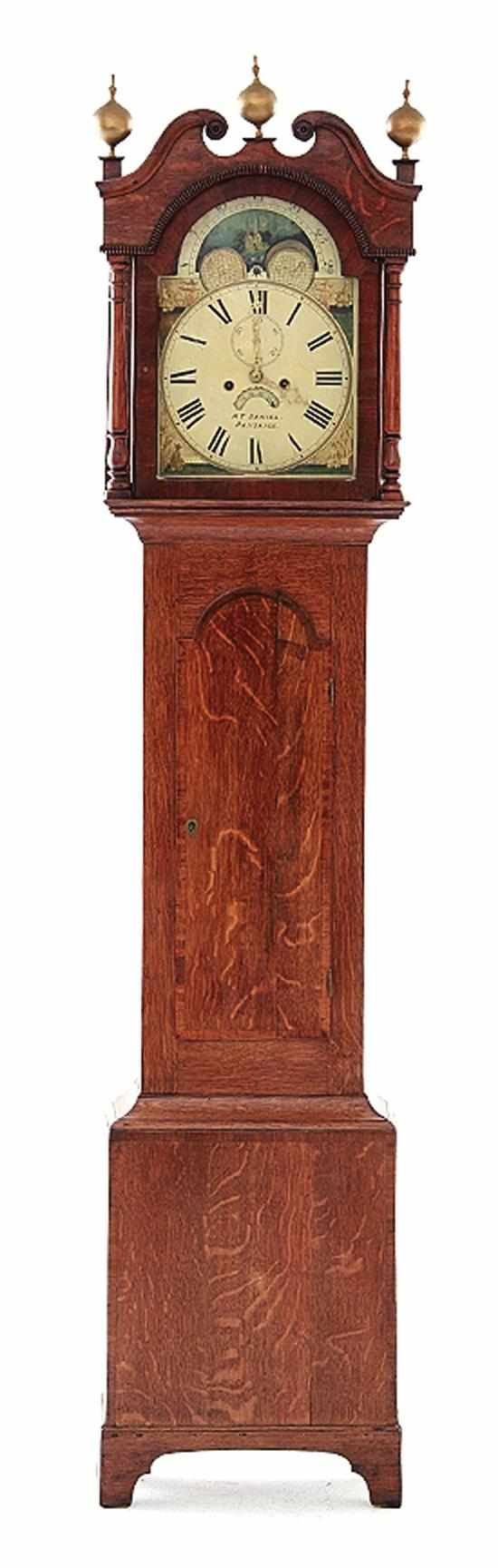 Appraisal: George III oak tall case clock early th century broken-arch