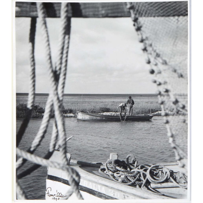 Appraisal: Theodore Fonville Winans Missouri Louisiana - Oyster Fisherman photograph signed