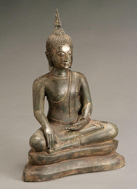 Appraisal: Thai Bronze Figure of a Seated Buddha Ayudhya Style th-