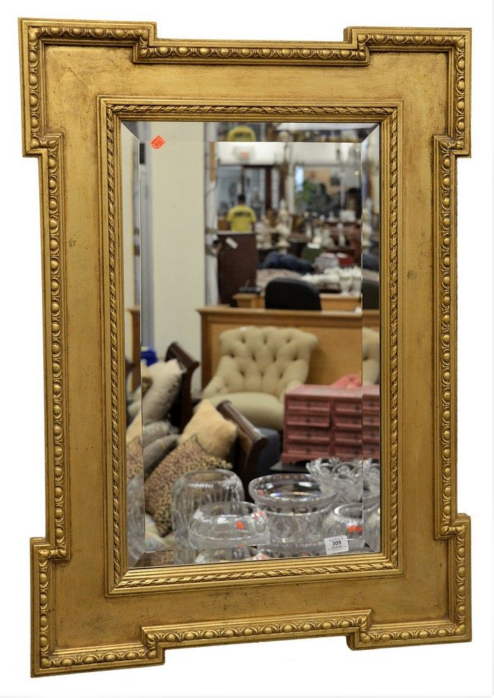 Appraisal: Federal Style Contemporary Rectangular Mirror having gilt wood frame x