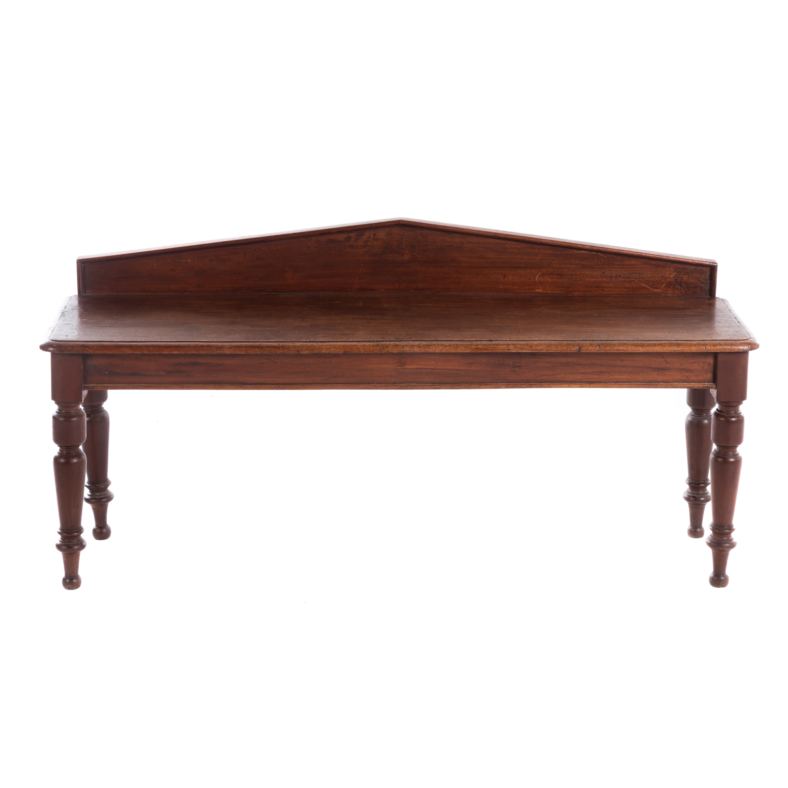 Appraisal: CONTINENTAL STYLE MAHOGANY BENCH Late th early th century with