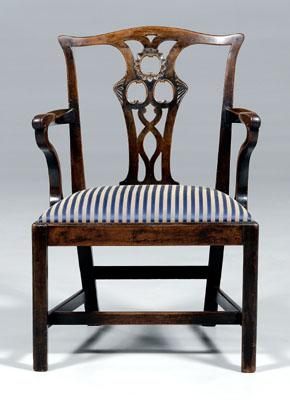 Appraisal: Chippendale carved armchair mahogany with mellow brown color carved splat