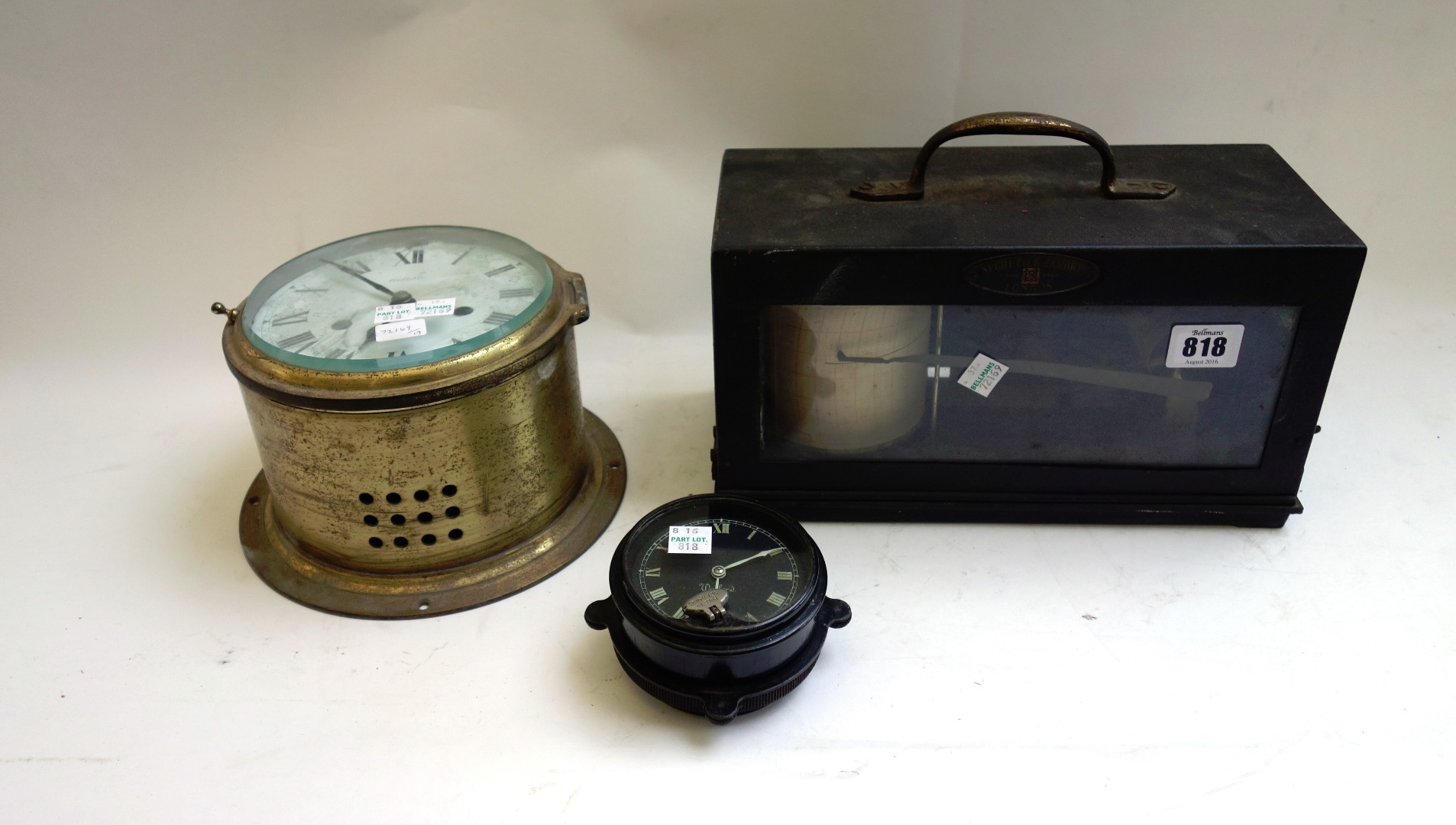 Appraisal: A Negretti and Zambra temperature recorder early th century in