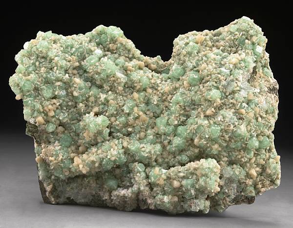 Appraisal: Green Apophyllite Poona India Large green zeolite crystals that are