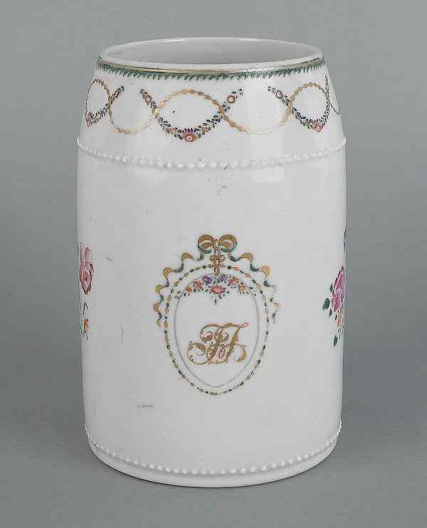 Appraisal: Chinese export porcelain tankard th c h