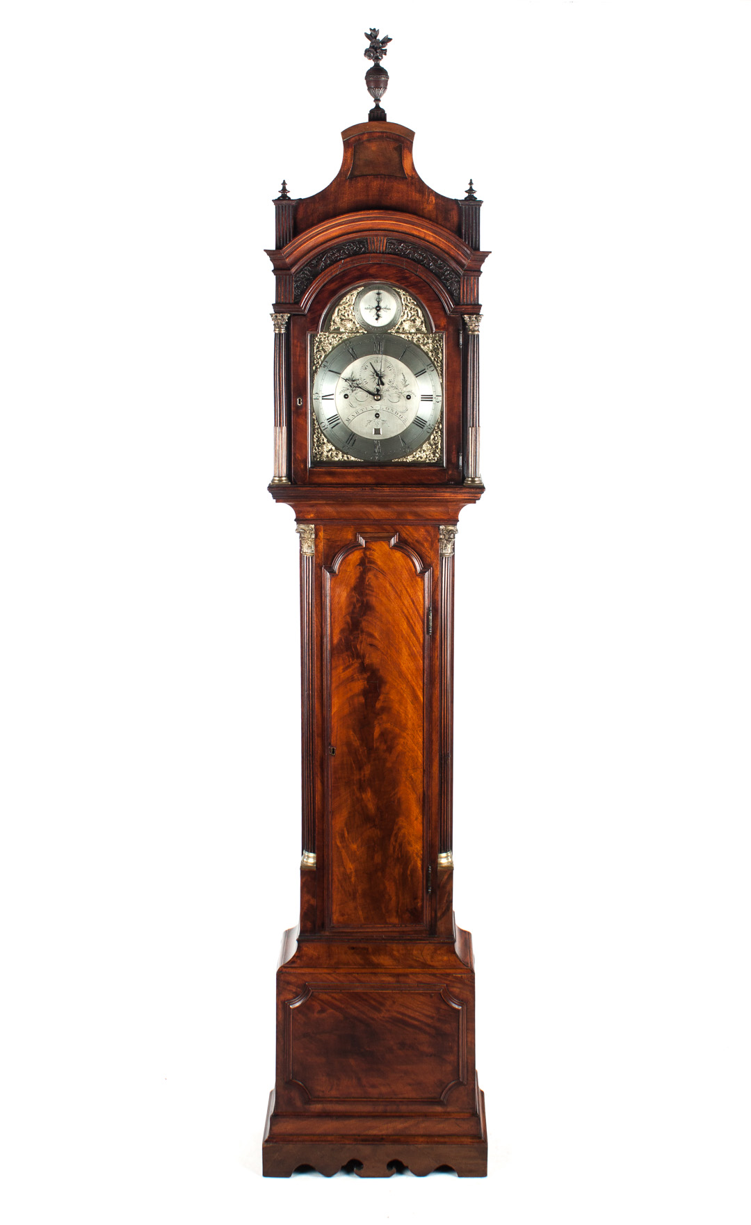 Appraisal: George III walnut tall-case clock Martin-London fourth quarter- th century