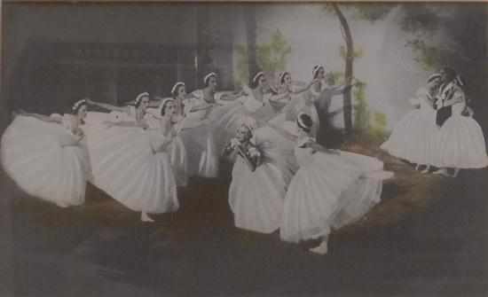 Appraisal: ARTIST UNKNOWN SWAN LAKE HAND TOUCHED PHOTOGRAPH