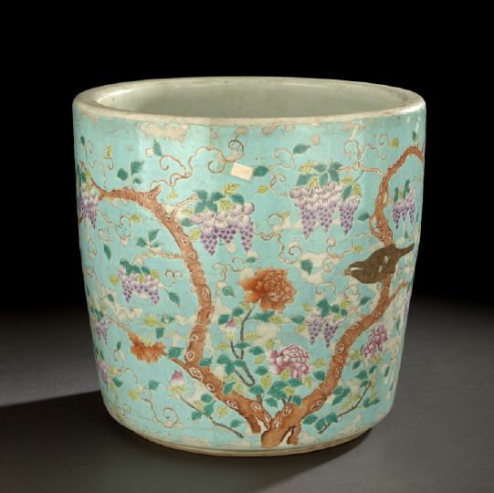 Appraisal: Large Chinese Porcelain Jardiniere late th century of slightly tapering