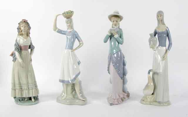 Appraisal: Two Lladro figures of young ladies cm and smaller and