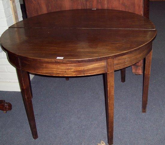 Appraisal: A pair of mahogany D ends from a dining table