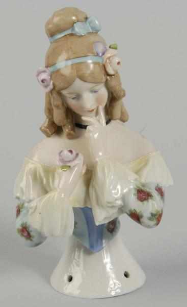 Appraisal: Goebel Jenny Lind German Porcelain Half Doll Description Signed with