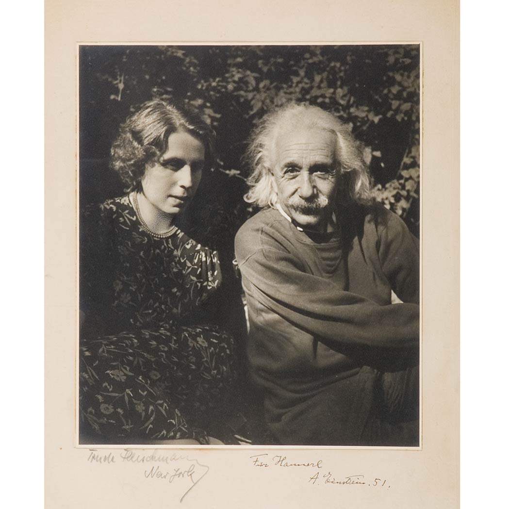 Appraisal: EINSTEIN ALBERT Photograph inscribed on the mount in ink by