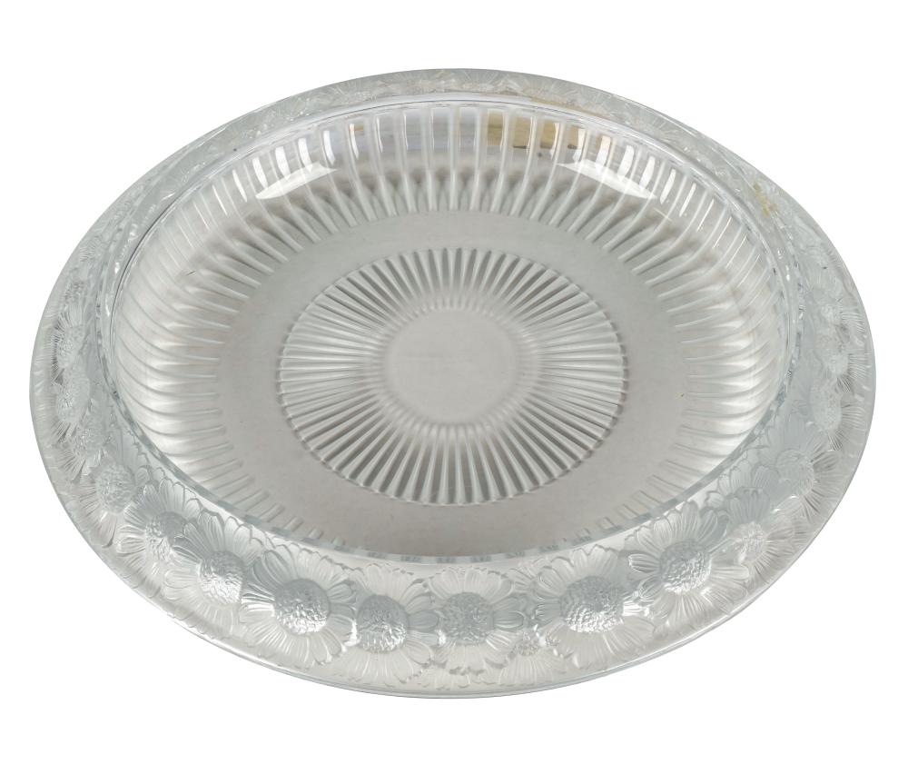 Appraisal: LALIQUE 'MARGUERITES' CLEAR FROSTED GLASS BOWLsigned Lalique France to underside