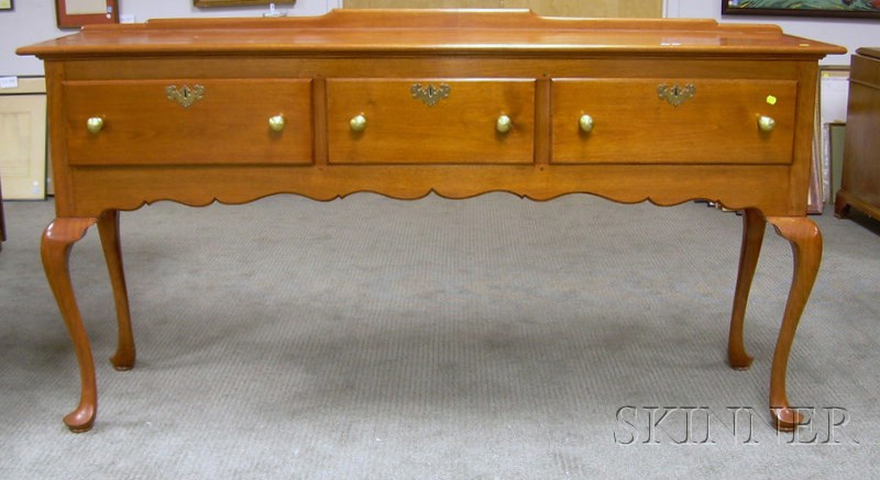 Appraisal: Queen Anne Style Walnut Sideboard ht wd dp in