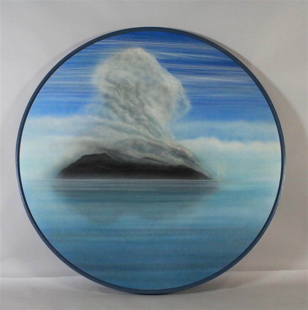 Appraisal: THOMAS AKAWEI AMERICAN TH CENTURY VOLCANIC ISLAND Paint on wood