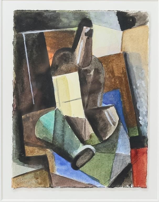 Appraisal: Joel Greene American Colorado - Watercolor on paper cubist still