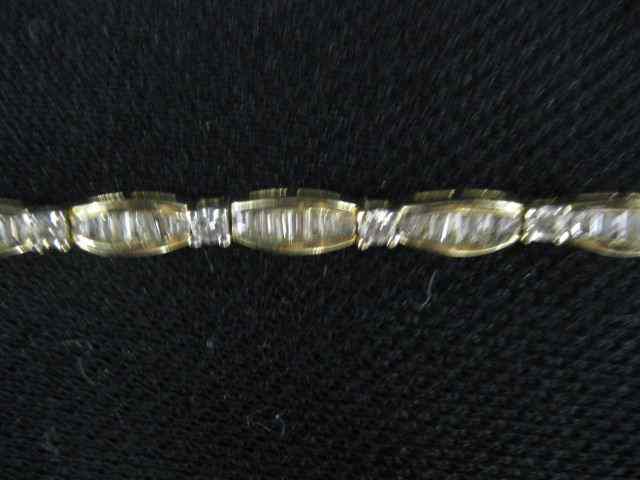 Appraisal: Diamond Bracelet baguette and rounddiamonds totaling carats in k yellow