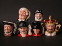 Appraisal: Set of Six Royal Doulton Character Mugs Set of six