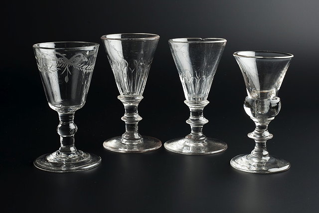 Appraisal: A LATE TH EARLY TH CENTURY SMALL WINE GLASS the