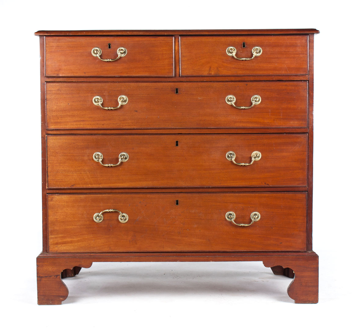 Appraisal: George III mahogany chest early th century flat top with