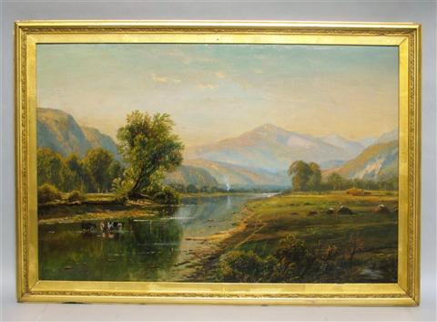 Appraisal: EDMUND DARCH LEWIS AMERICAN - RIVER LANDSCAPE Oil on canvas