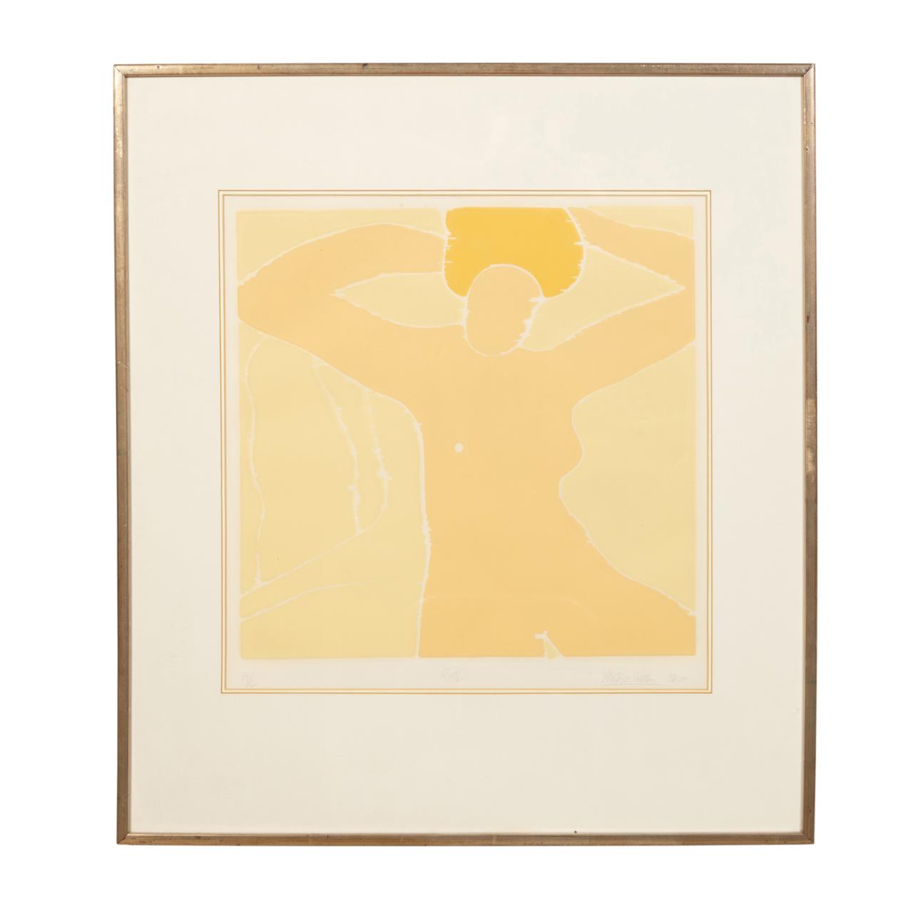 Appraisal: PHILIP SUTTON RUTH FIGURAL YELLOW SCREENPRINT Philip Sutton English b